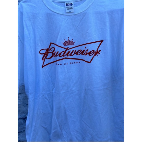 Men's Budweiser T-Shirt White XL-Beer Shirt-King of Beers - Picture 3 of 5
